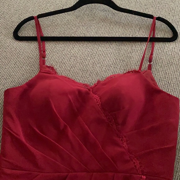 Azazie Tegan Burgundy Bridesmaid Dress - Picture 3 of 9